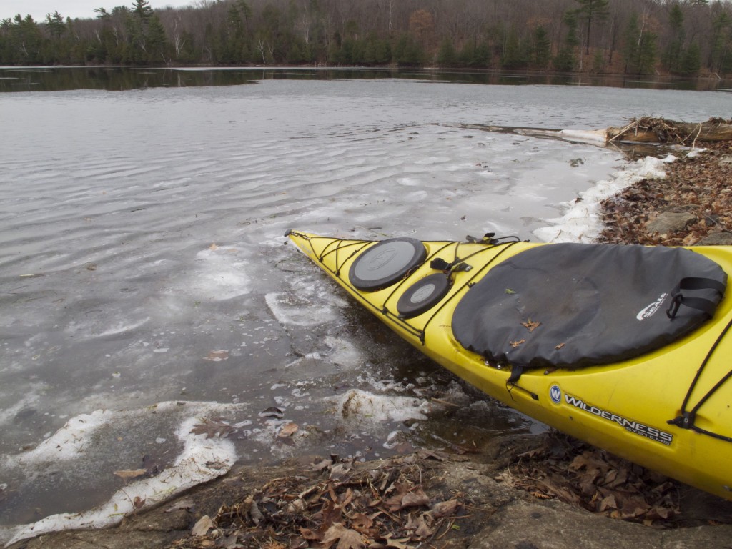 ice blocks kayak
