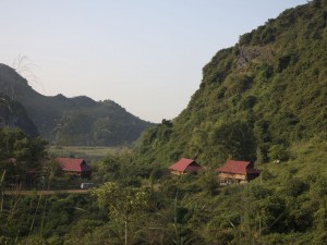 cabins in hills of Cat Ba Island, Vietnam