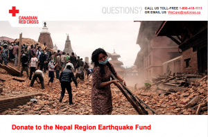 donate money to the Red Cross Nepal fund